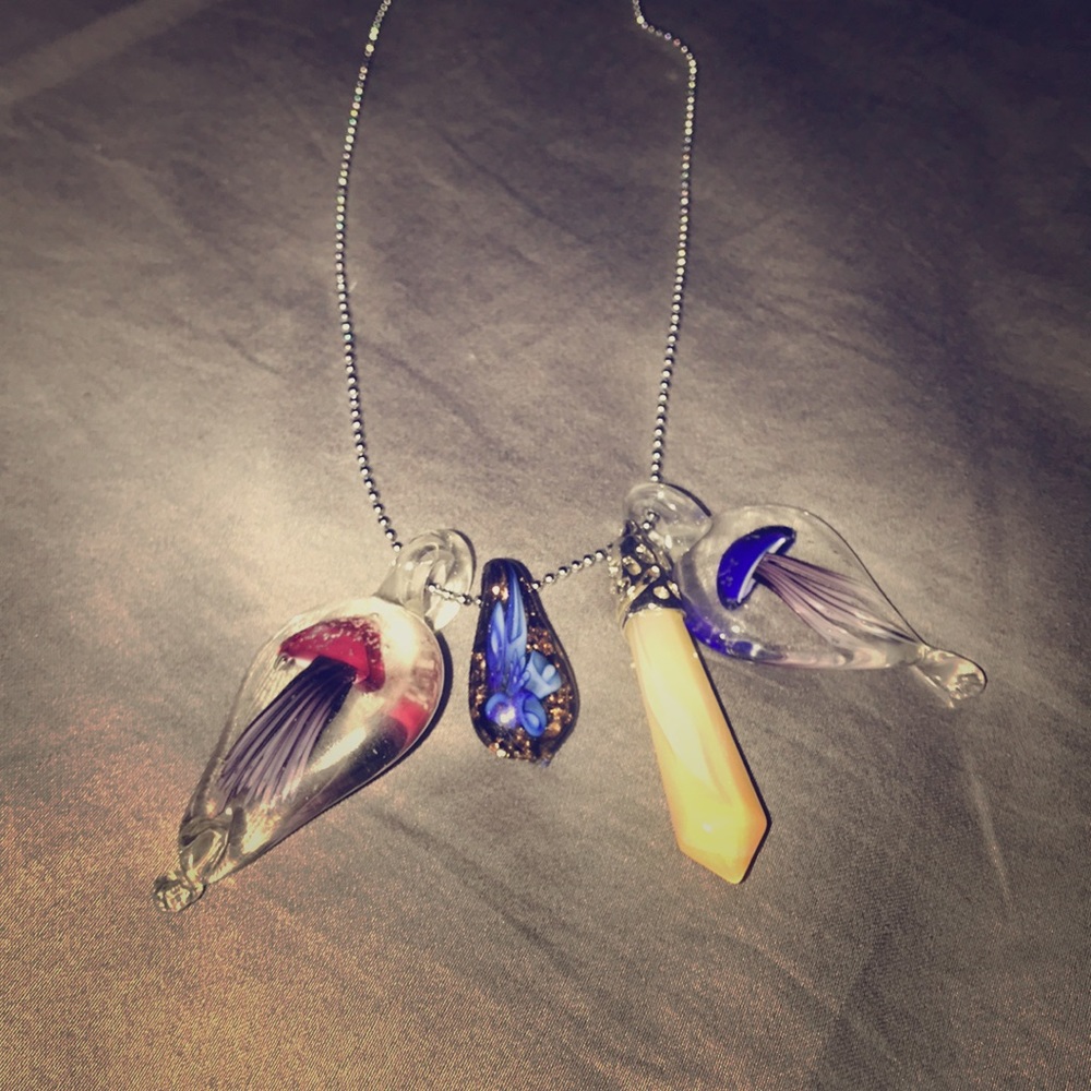 Necklace 4 different glass pendant options